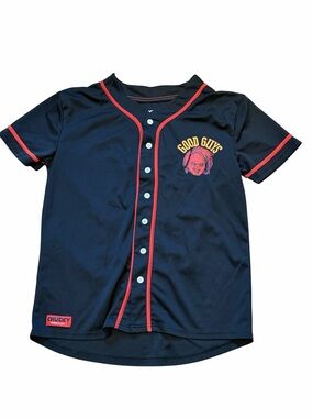 Chucky Good Guys black & Red mens Baseball Jersey